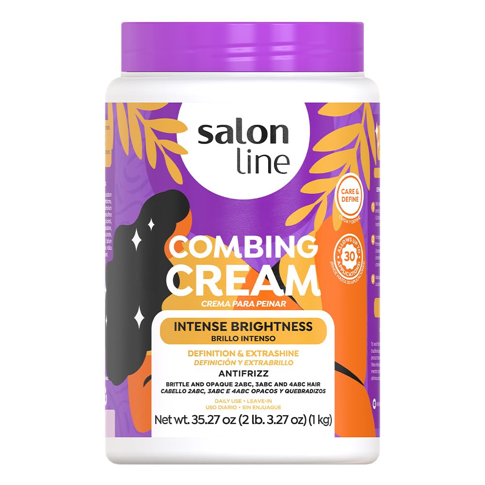 Salon Line front tub showing product label and large 35.27 oz size benefit
