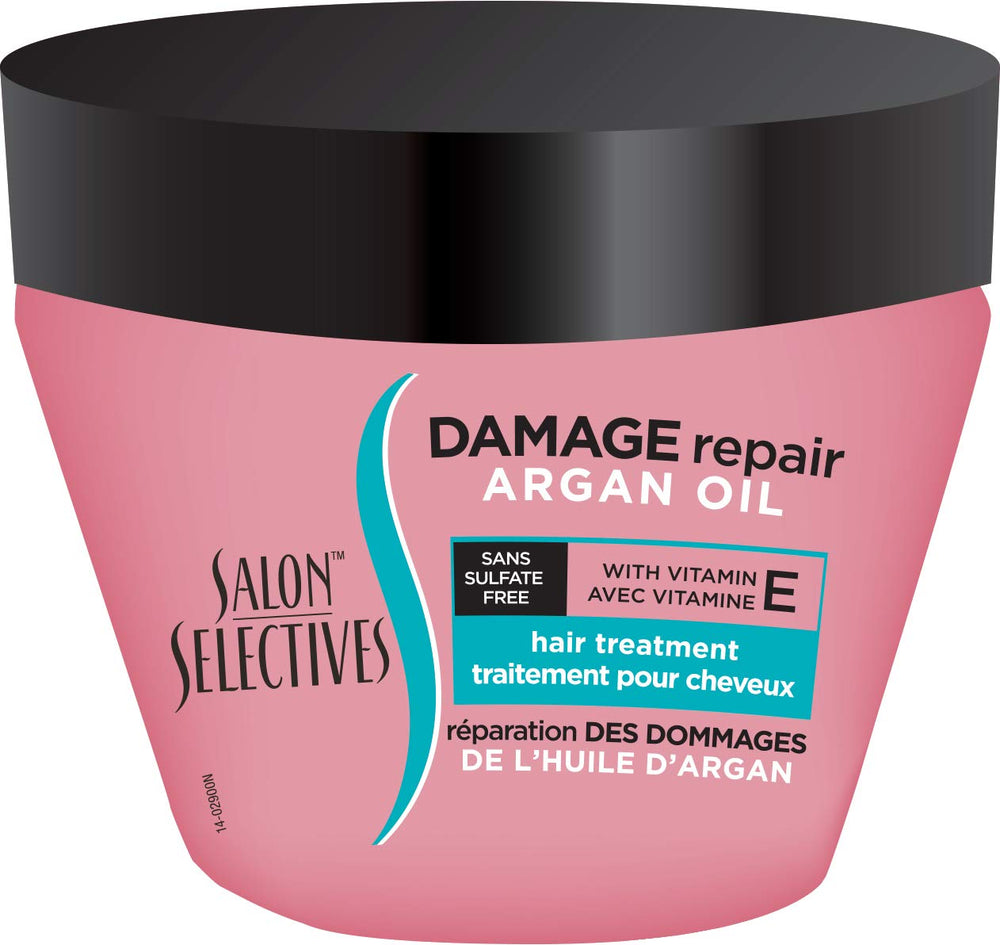 Salon Selectives bottle front view showing nourishing argan oil benefits