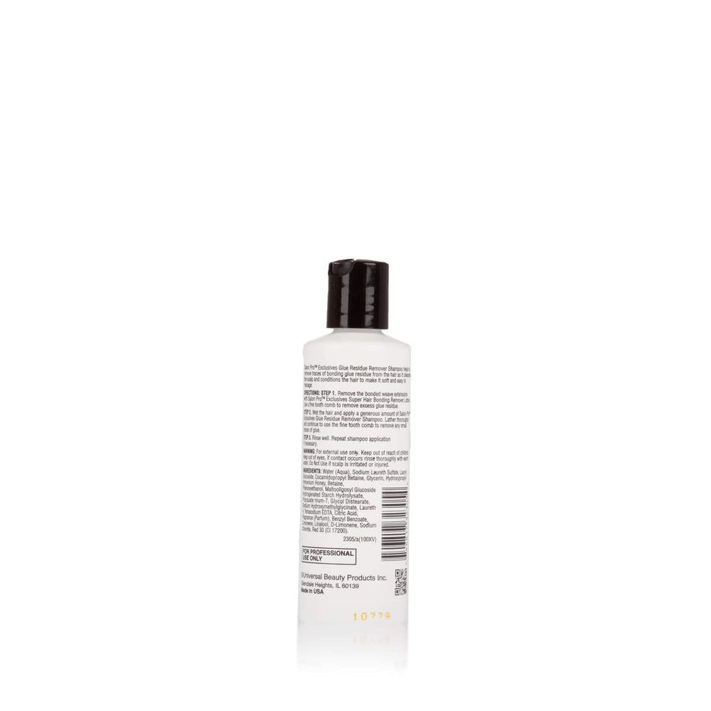 SalonPro application closeup lather on hair demonstrating glue removal and restored shine