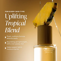 Applying Saltair oil on arm to show hydrated, non-greasy finish