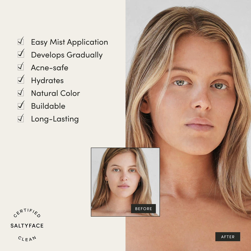 SALTYFACE texture on hand illustrating lightweight, non-greasy finish benefit