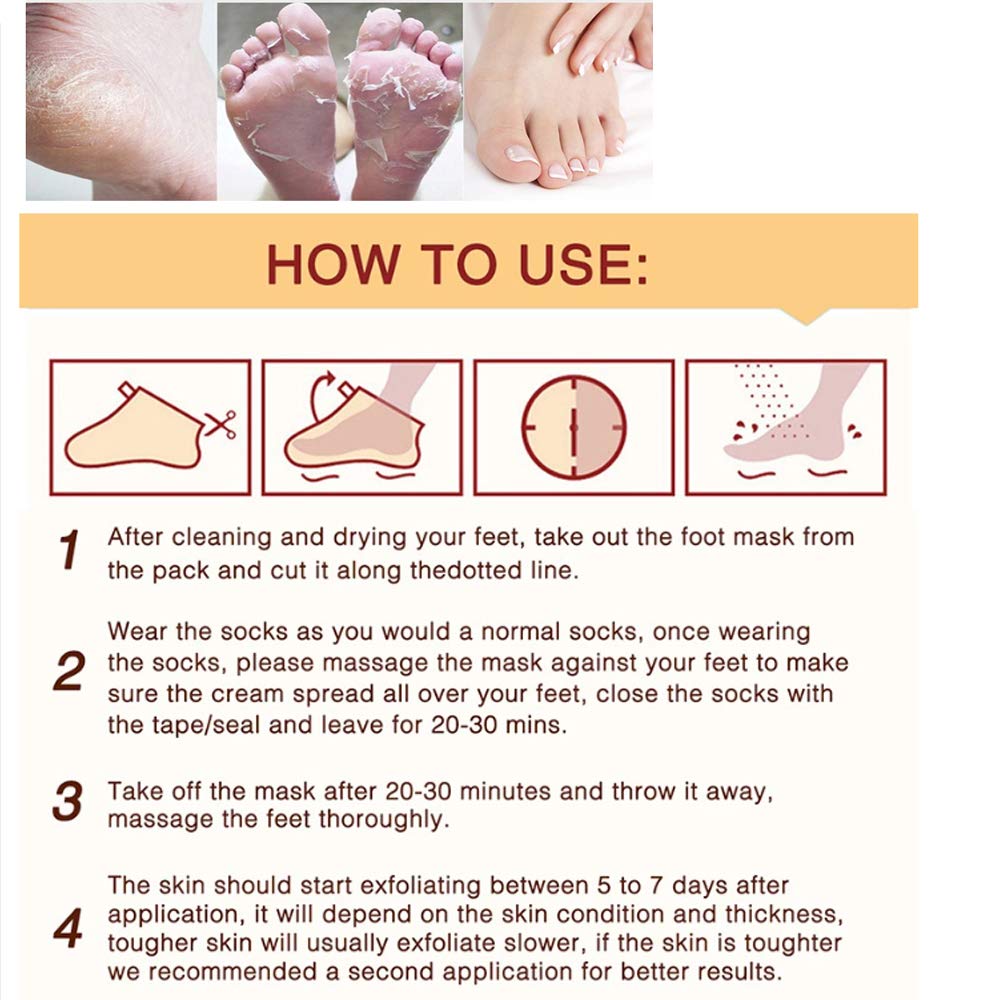 Sameriver foot peel masks staged in bathroom self-care scene, promotes relaxation benefits