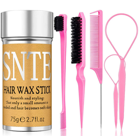 Samnyte front packaging showing full hair wax stick set and benefits