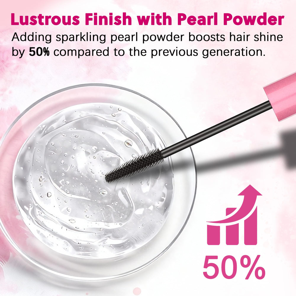 Samnyte product texture swipe demonstrating pearl-infused shine for glossy finish