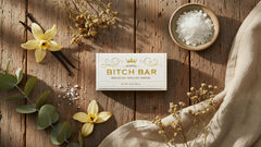 San Francisco Soap Company bar in shower with water indicating rich suds and refreshing use