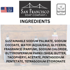 San Francisco Soap Company bar staged in a bathroom for gifting and everyday luxury appeal