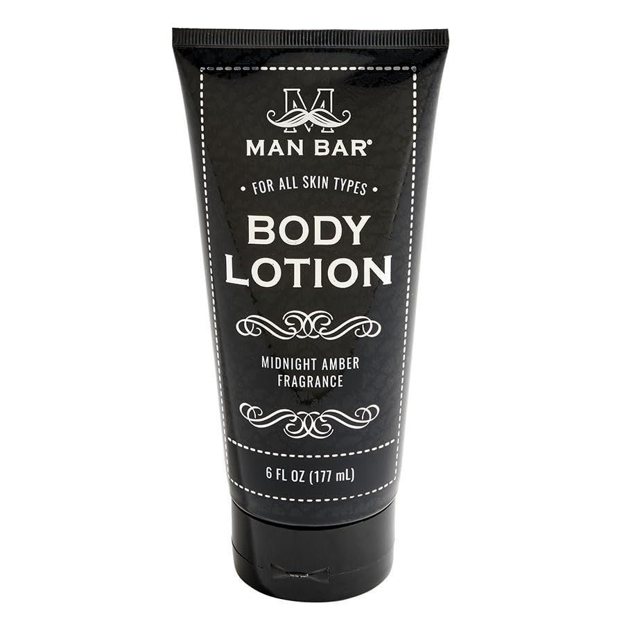 San Francisco Soap Company Man Bar front packaging showing 6 oz bottle and Midnight Amber label, durable design benefit