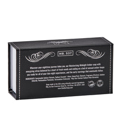 San Francisco Soap Company textured leather box close-up highlighting presentation quality