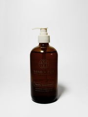 Sand + Fog front packaging showing 15.7 oz bottle and soothing scent, adds luxury to sinks
