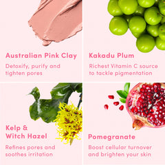 Close-up Sand & Sky label and ingredients, displays clean formulation transparency benefit