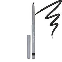 Sandstone Scandinavia eyeliner pencil front view showing sleek packaging and durable cap benefit
