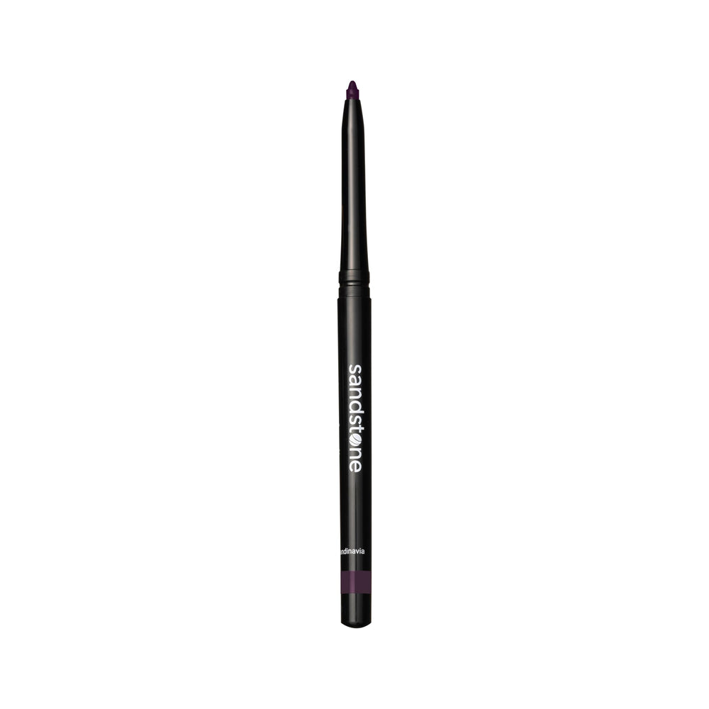 Sandstone Scandinavia pencil with cap removed focusing on secure lid and travel-ready protection