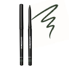 Sandstone Scandinavia front packaging showing green eyeliner and clear branding, promotes confidence