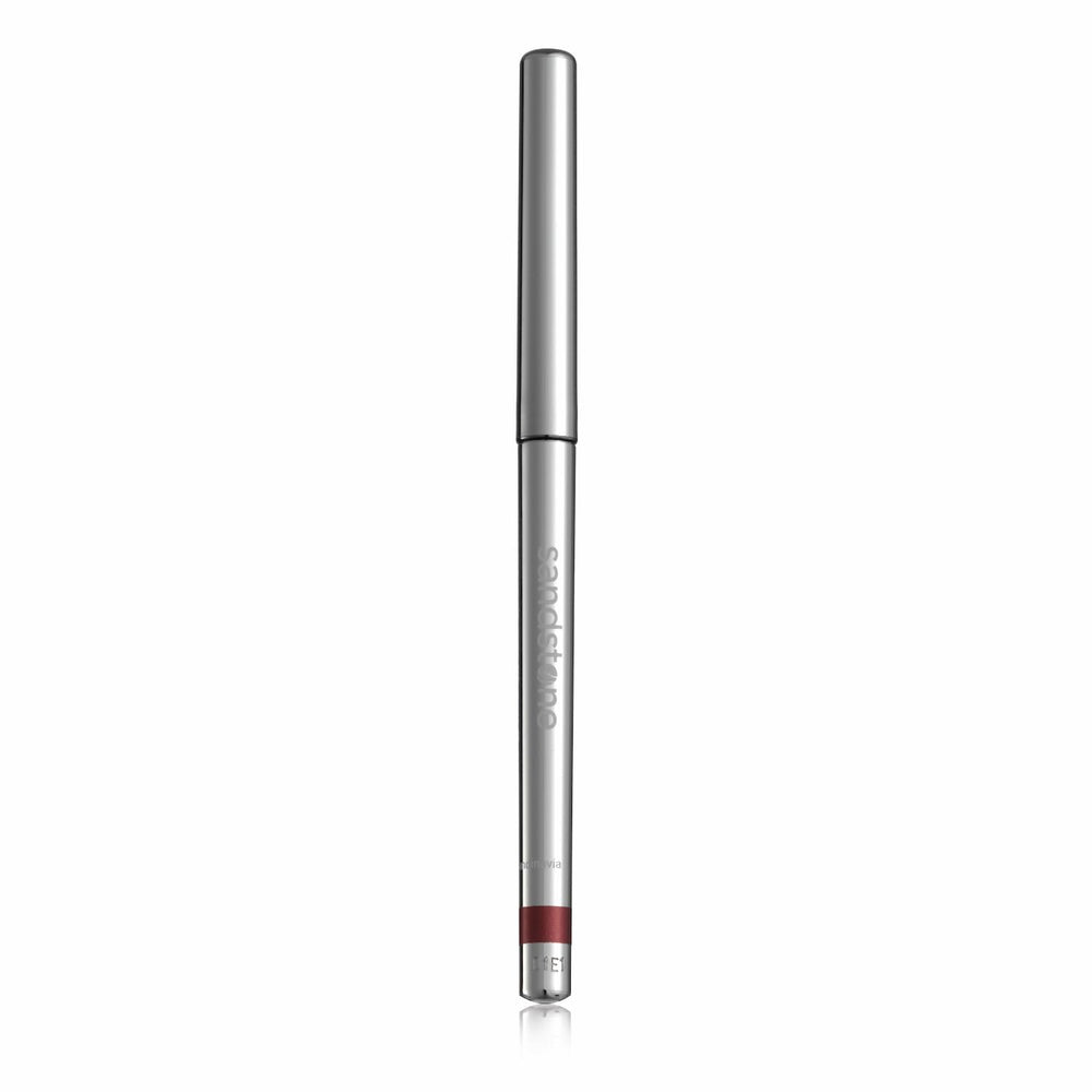 Sandstone Scandinavia pencil inside makeup bag conveying portability and everyday convenience