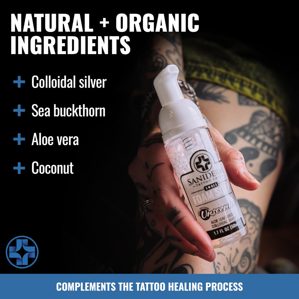Saniderm back label with ingredients and usage directions