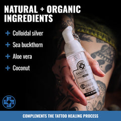 Saniderm back label with ingredients and usage directions