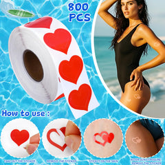 SANNIX stickers applied on skin for neat tan-line control and clear shapes