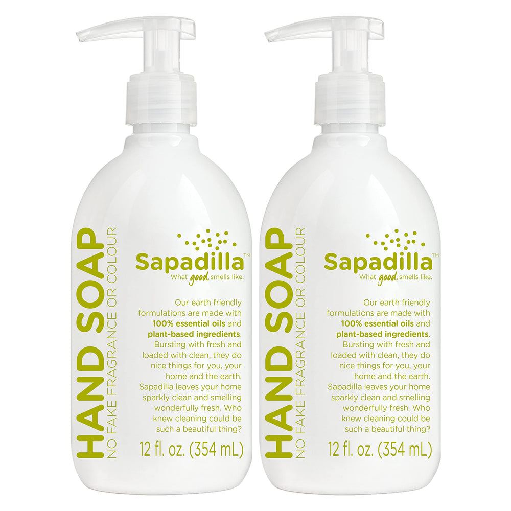 Sapadilla front packaging showing rosemary peppermint scent and eco benefits