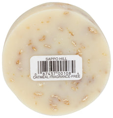 Sappo Hill front packaging of oatmeal soap showing clean, simple label and benefits