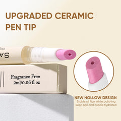 SASSYTIP before and after nails showing cleaner, smoother cuticles