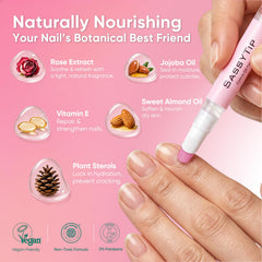 SASSYTIP pen in hand scale illustrates small travel-friendly size