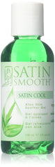 SATIN SMOOTH front tube showing label and convenient travel size for quick post-wax relief