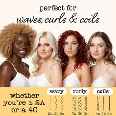 SAUCE BEAUTY before and after photos showing reduced frizz and definition