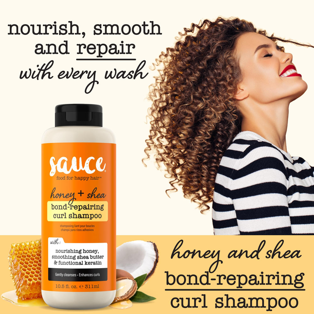 SAUCE BEAUTY close-up of shampoo texture highlighting moisturizing feel