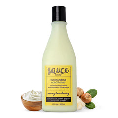 SAUCE BEAUTY front bottle showing creamy house dressing conditioner for easy identification and appeal