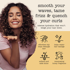 SAUCE BEAUTY rinsed curls showing defined, shiny results