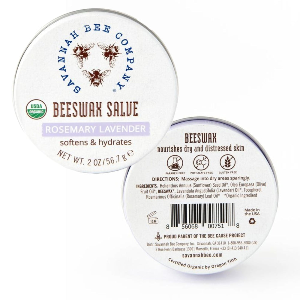 Savannah Bee Company tin on vanity showing lifestyle use and daily hand-care benefit