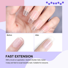 SAVILAND 3D ripple nail design created with gel for decorative hold