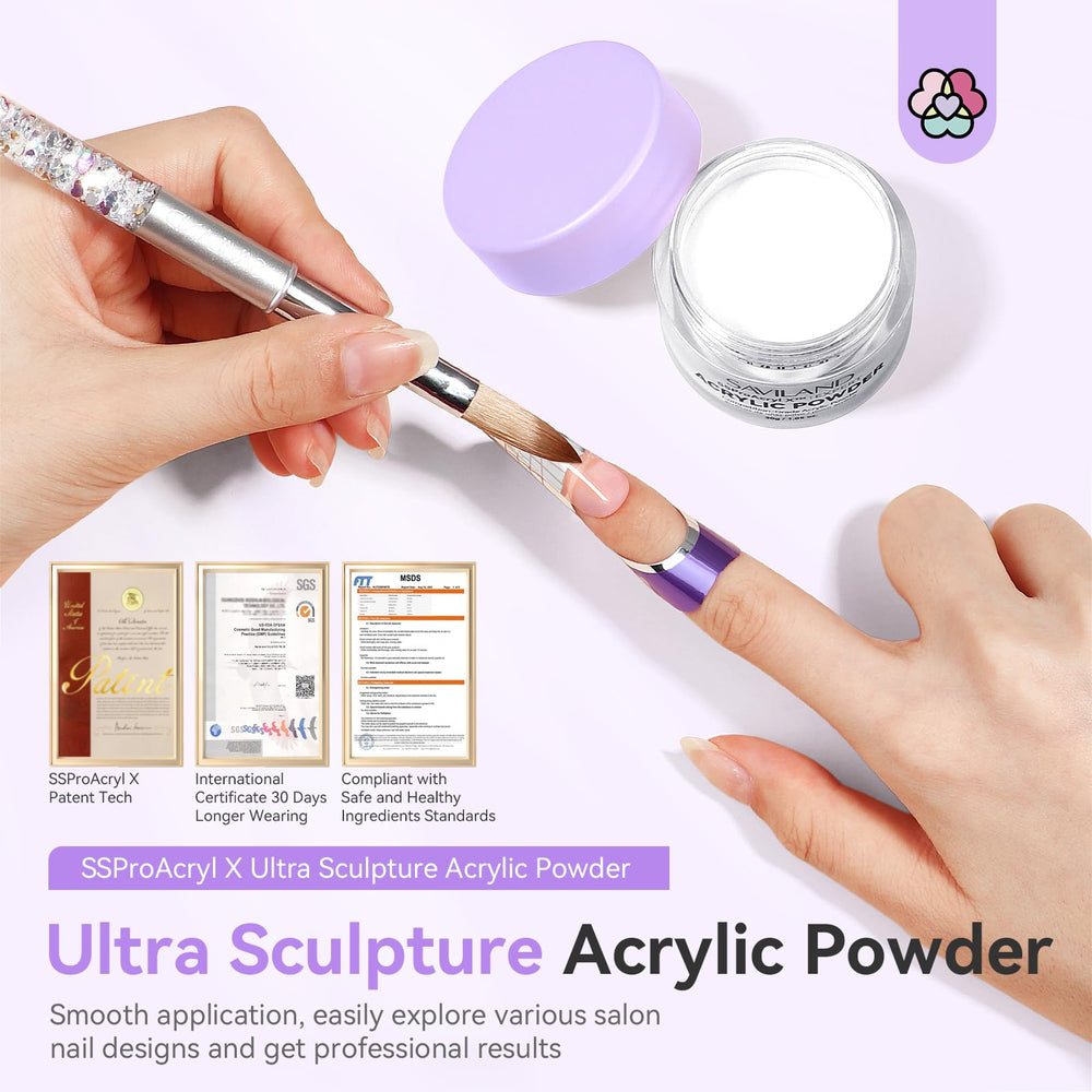 SAVILAND close-up texture of ultra-fine powder for smooth blending benefit