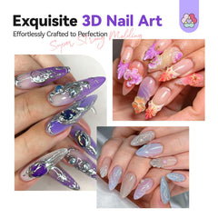SAVILAND chrome powder mirror effect on nail enhancing reflective finish