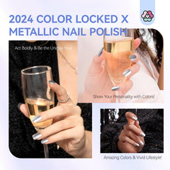 SAVILAND manicure lifestyle shot illustrating salon-quality chrome look at home