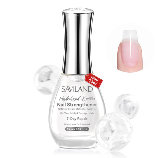 SAVILAND clear bottle front showing label and neat compact design for easy storage