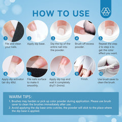 SAVILAND powder in home manicure setup showing beginner-friendly use