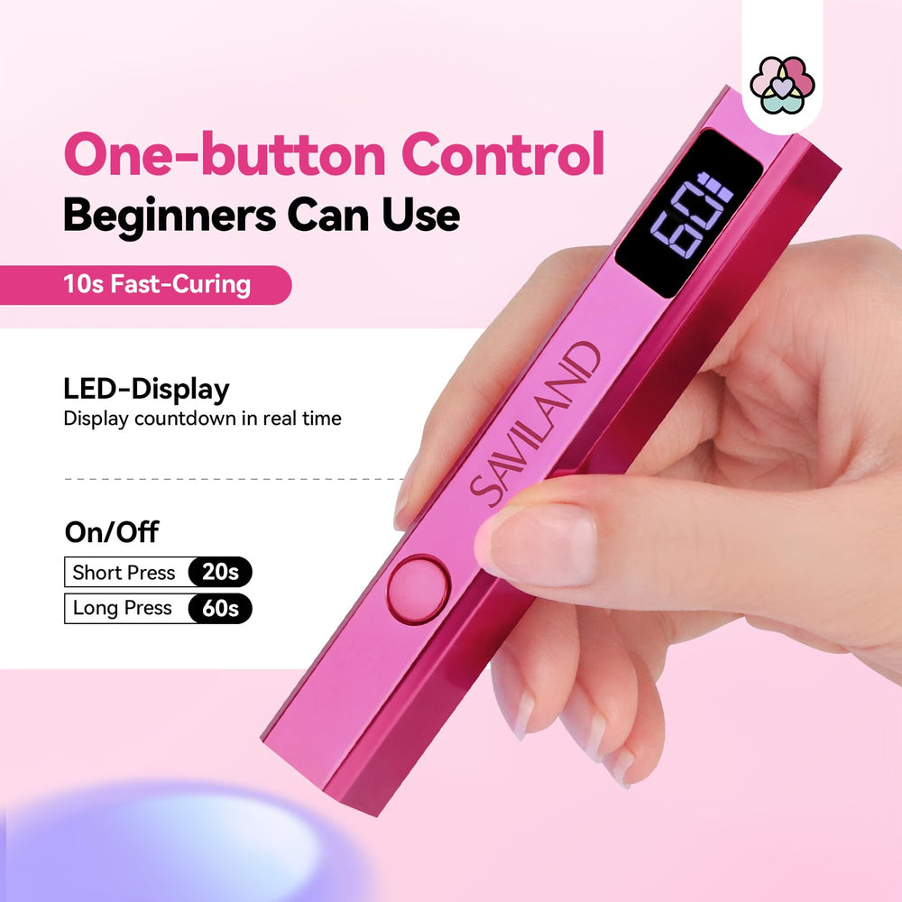 SAVILAND close-up of LED array and convex lens delivering concentrated curing power