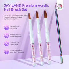 SAVILAND close-up of 5A+ Kolinsky bristle tips for precision application