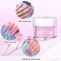 SAVILAND close-up powder texture highlighting smooth bead formation benefit