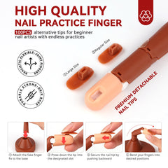 SAVILAND detail of 15 nail art brushes for precise strokes and control
