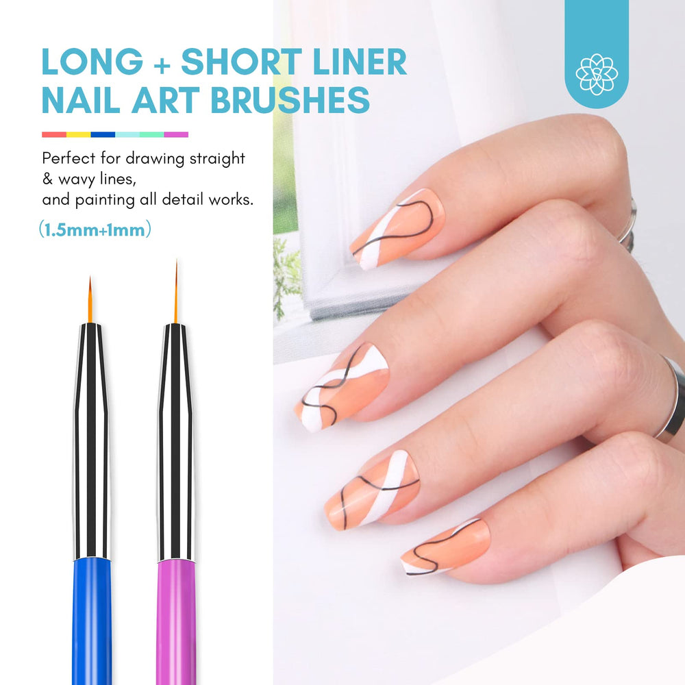 SAVILAND dual-end brush detail highlighting liner and dotting tip for versatile designs