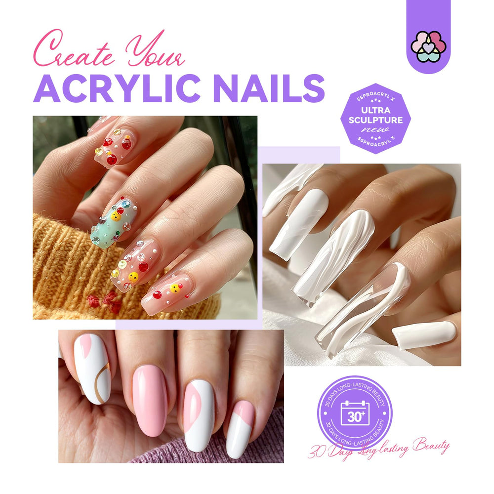SAVILAND finished acrylic extensions lifestyle shot highlighting durable glossy results