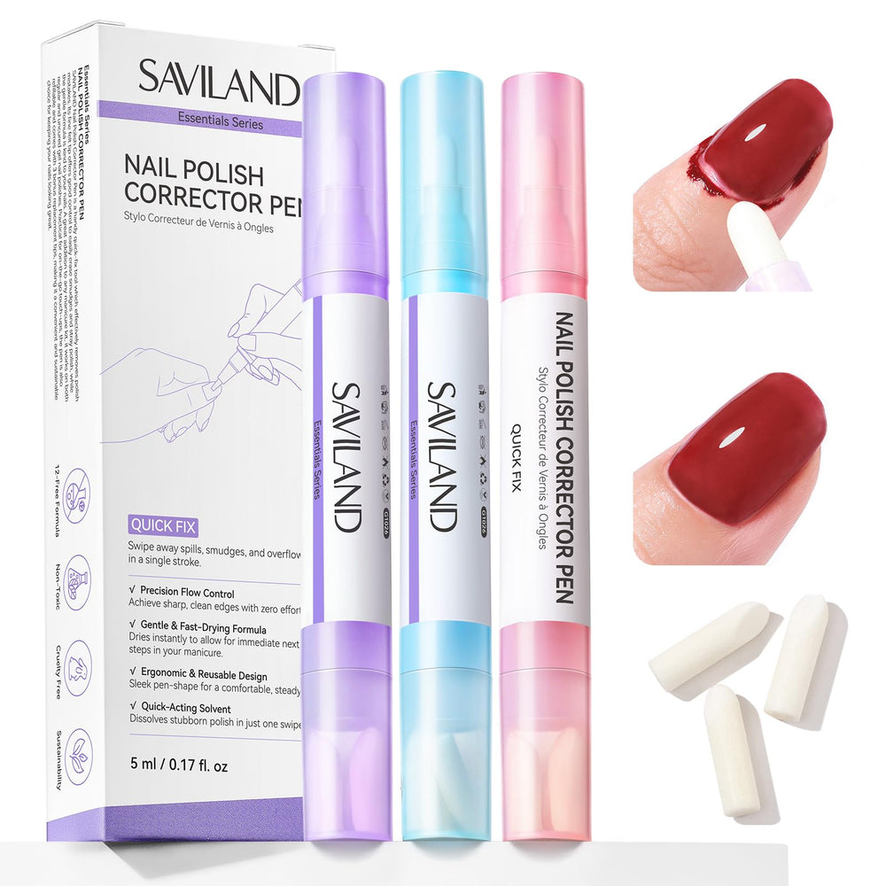 SAVILAND front packaging showing three pens and nine tips, organized for value
