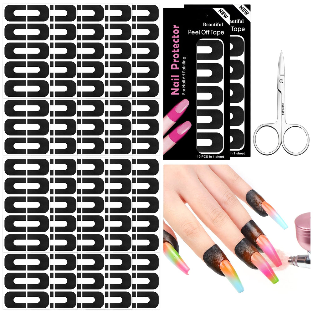 SAVILAND front packaging showing 100pcs nail guards and tweezers for neat nail art