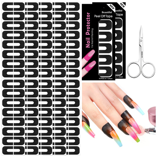 SAVILAND front packaging showing 100pcs nail guards and tweezers for neat nail art