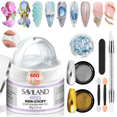 SAVILAND front packaging showing kit components and clear gel—easy home setup