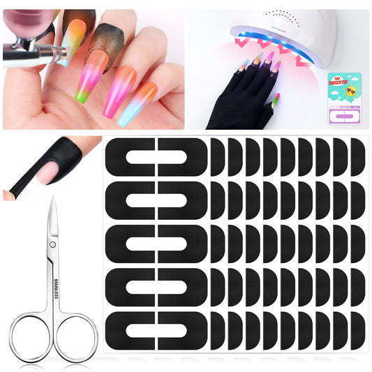SAVILAND front packaging showing 100PCS nail polish protectors and scissors for neat manicures