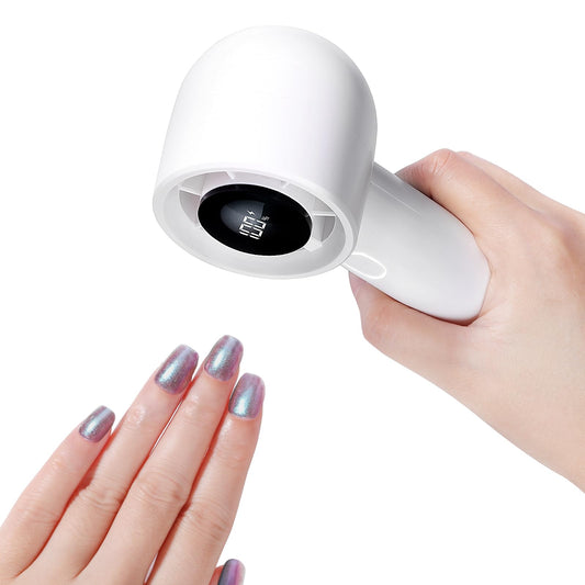 SAVILAND front view showing compact nail dryer and upright benefit