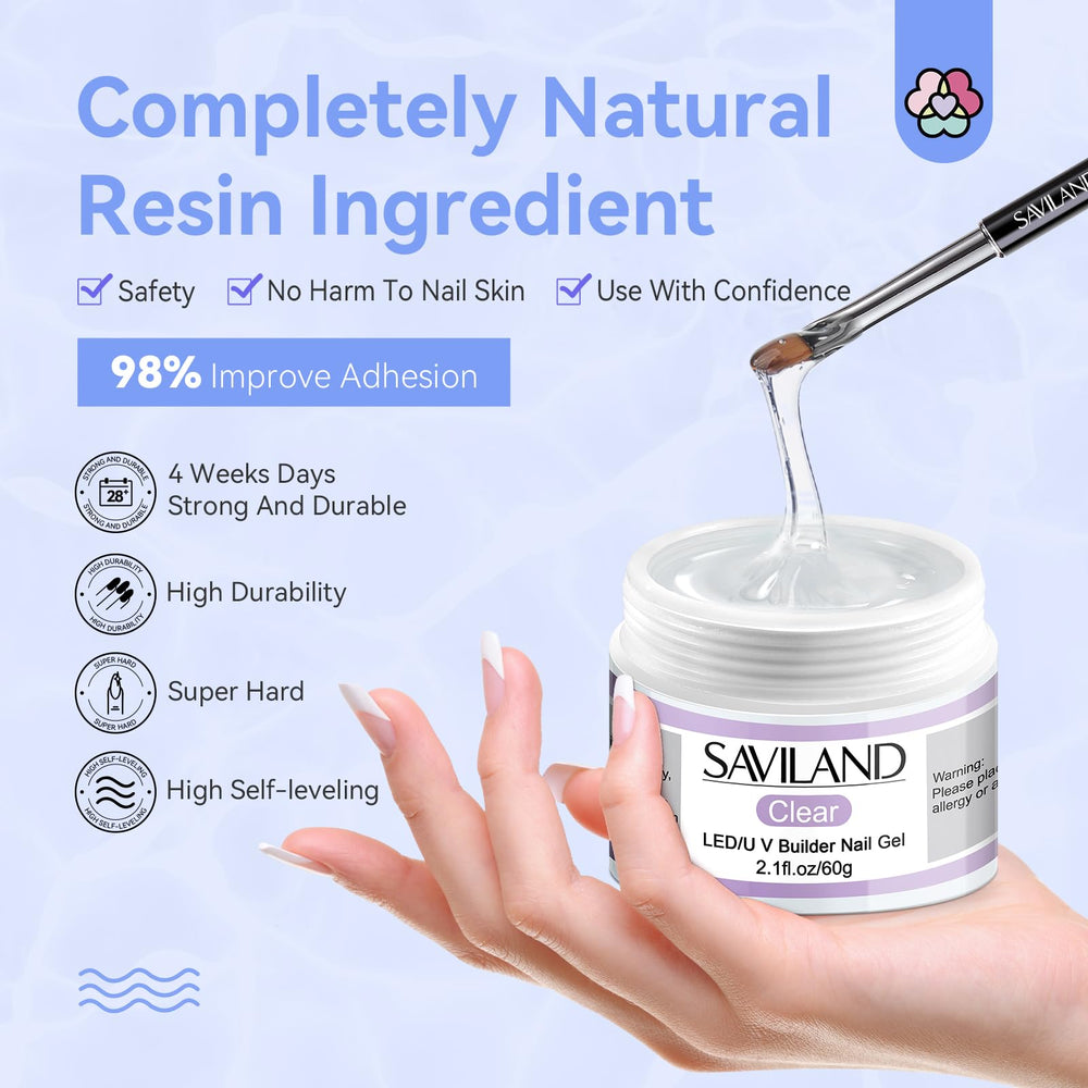 SAVILAND gel on nail sculpting in progress, smooth shape control